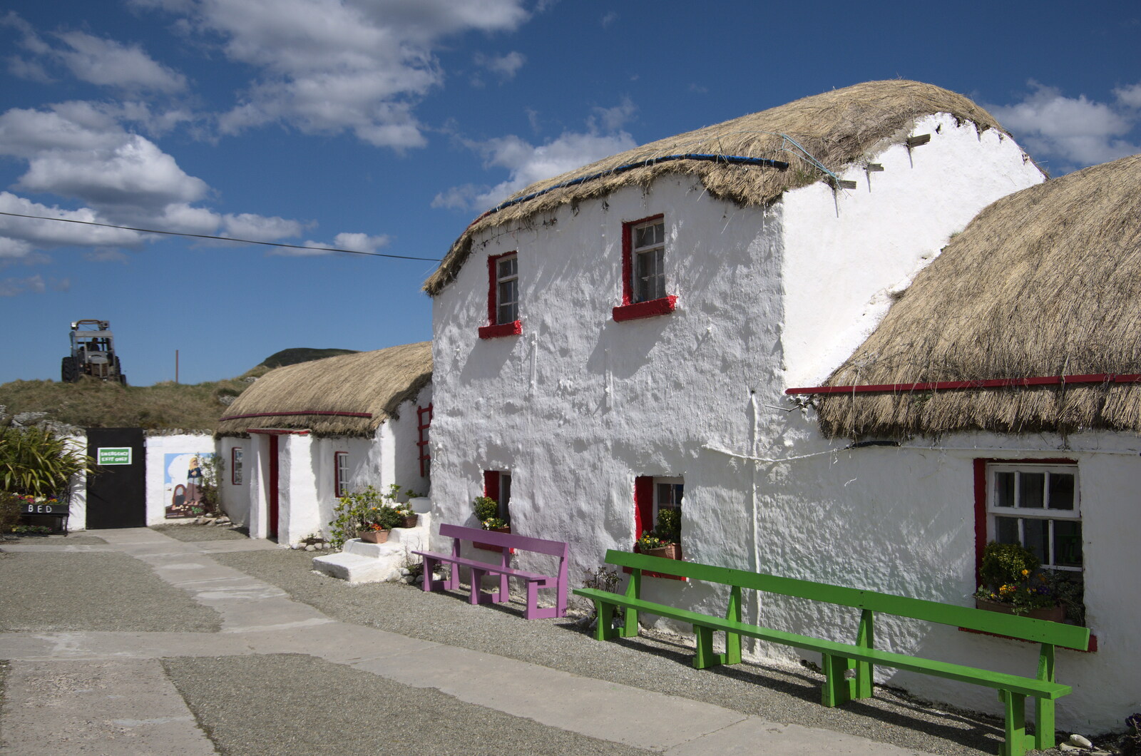 Greencastle, Doagh and Malin Head, County Donegal, Ireland - 19th April 2022: More traditional houses at Doagh