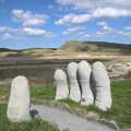A hand sculpture near the beach, Greencastle, Doagh and Malin Head, County Donegal, Ireland - 19th April 2022