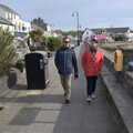 Jamie and Isobel on the promenade, Blackrock North and South, Louth and County Dublin, Ireland - 23rd April 2022
