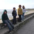 The gang on the sea wall, Blackrock North and South, Louth and County Dublin, Ireland - 23rd April 2022