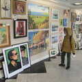 Harry looks at art in a gallery, Blackrock North and South, Louth and County Dublin, Ireland - 23rd April 2022