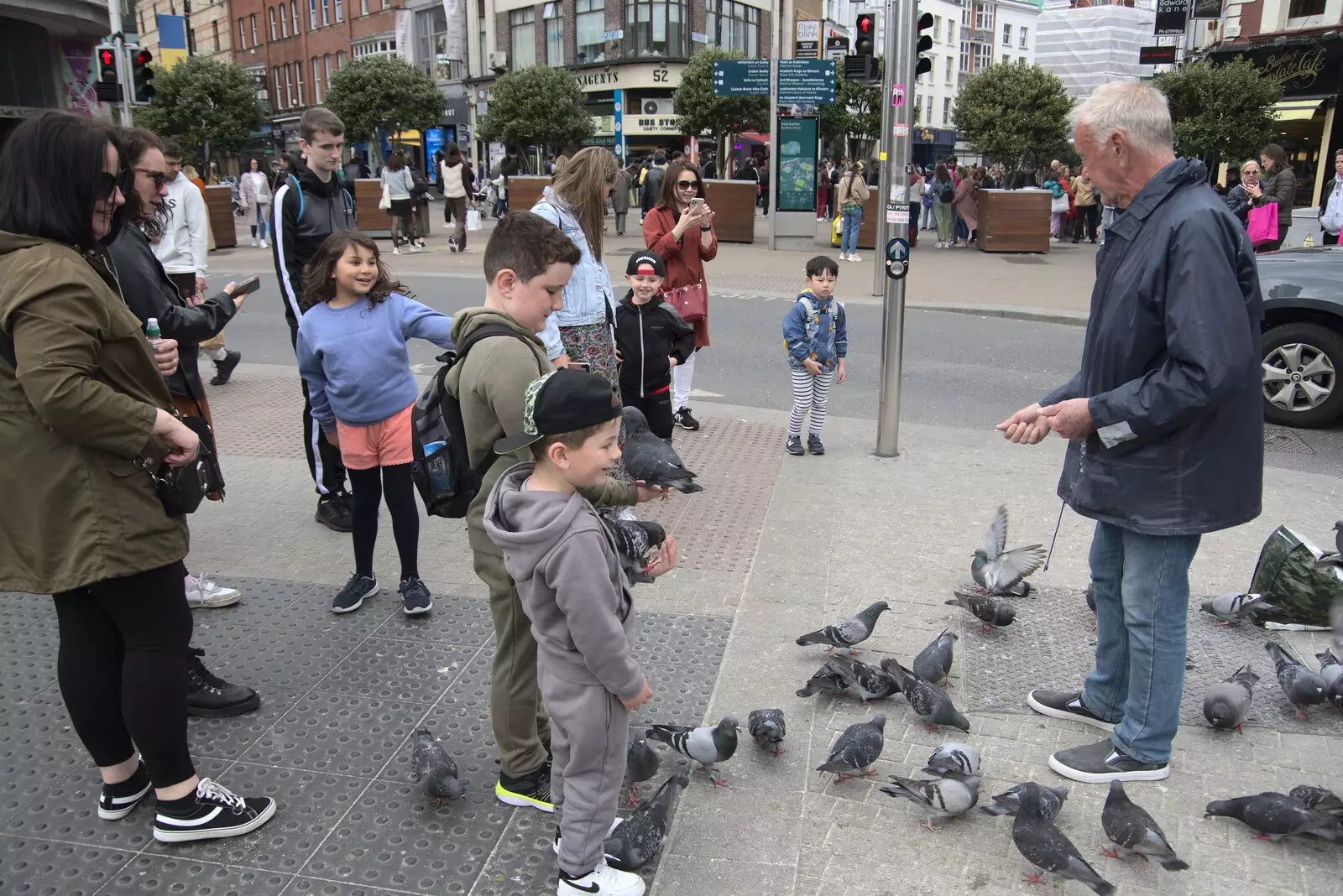 There's a pigeon dude near Grafton Street, from Blackrock North and South, Louth and County Dublin, Ireland - 23rd April 2022