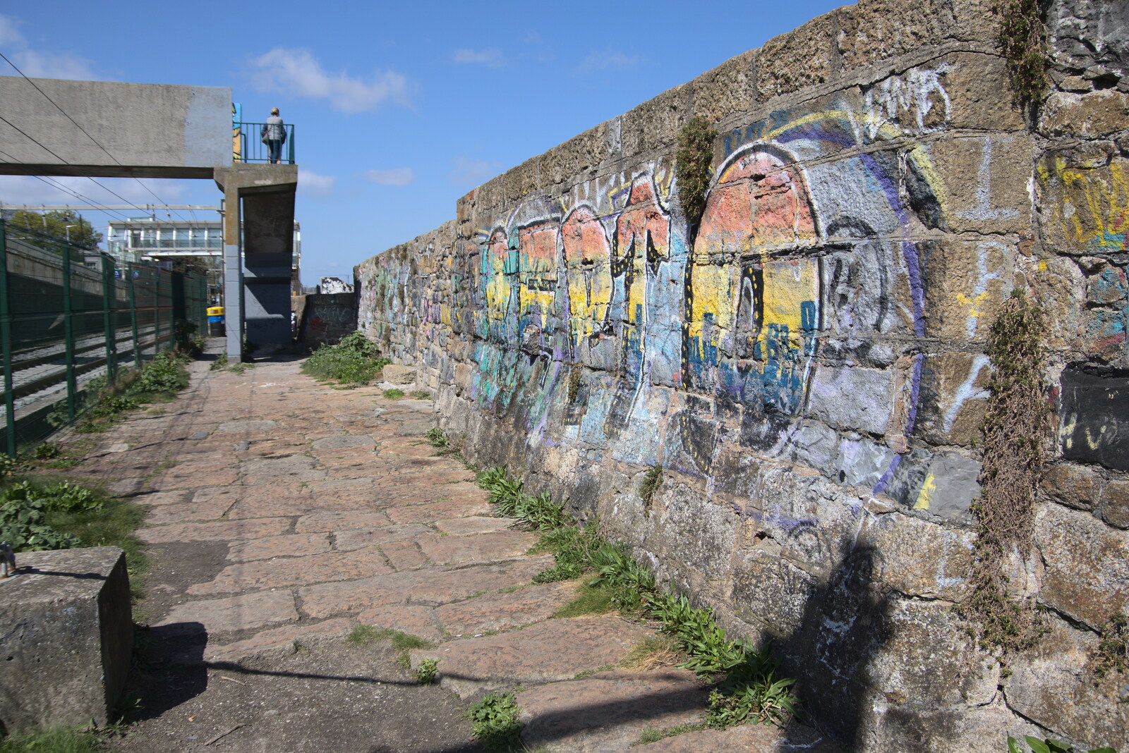 Blackrock North and South, Louth and County Dublin, Ireland - 23rd April 2022: Tags on the sea wall