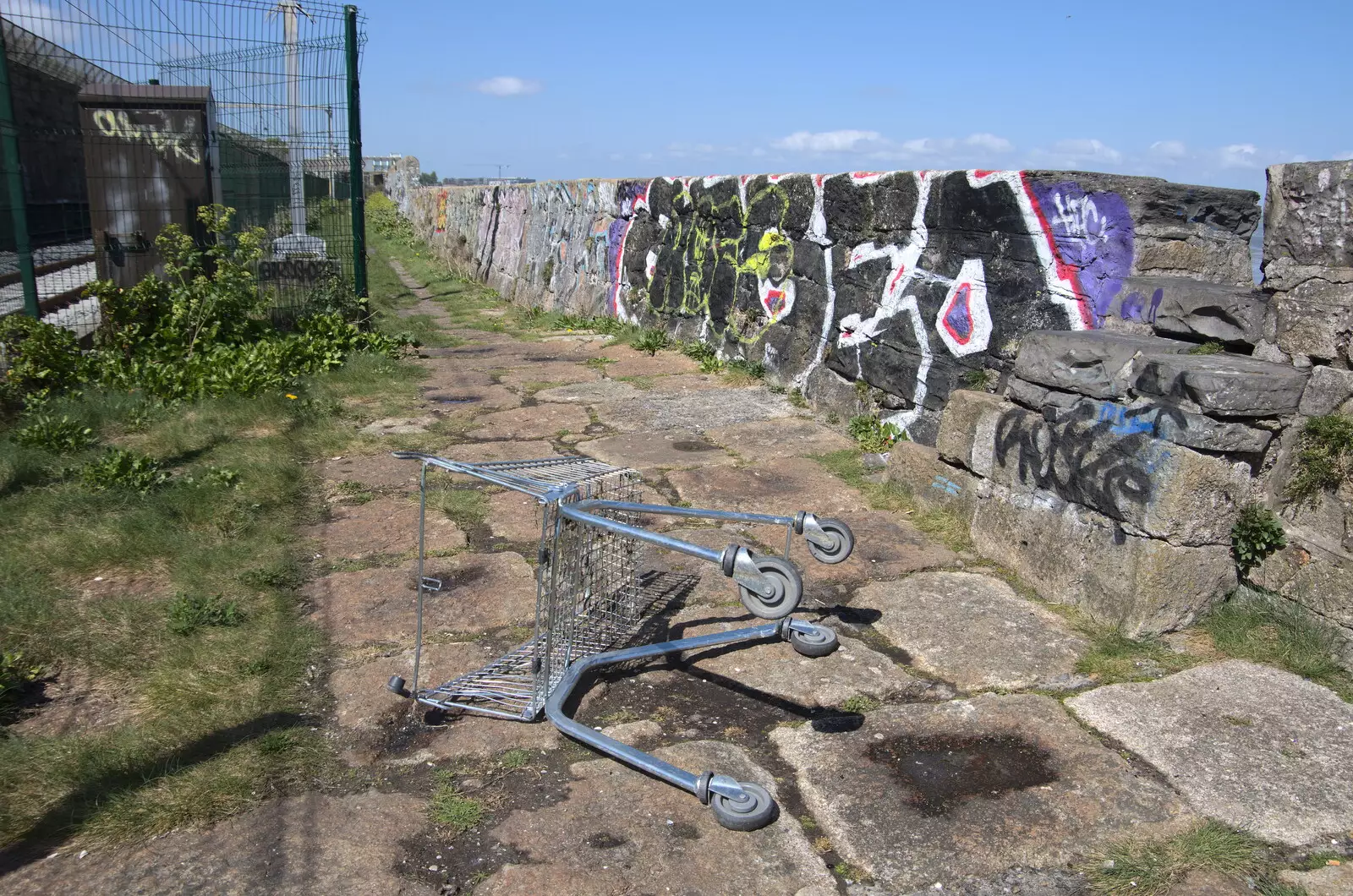 A little shopping trolley is abandoned, from Blackrock North and South, Louth and County Dublin, Ireland - 23rd April 2022