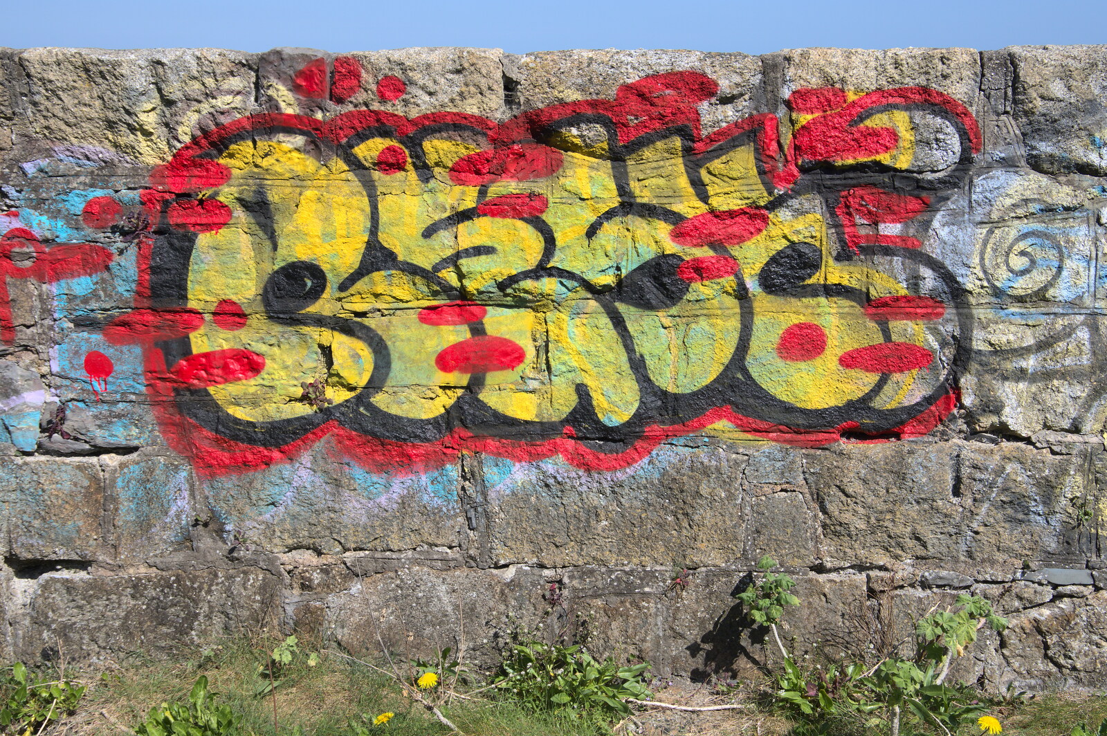Blackrock North and South, Louth and County Dublin, Ireland - 23rd April 2022: A bright yellow tag