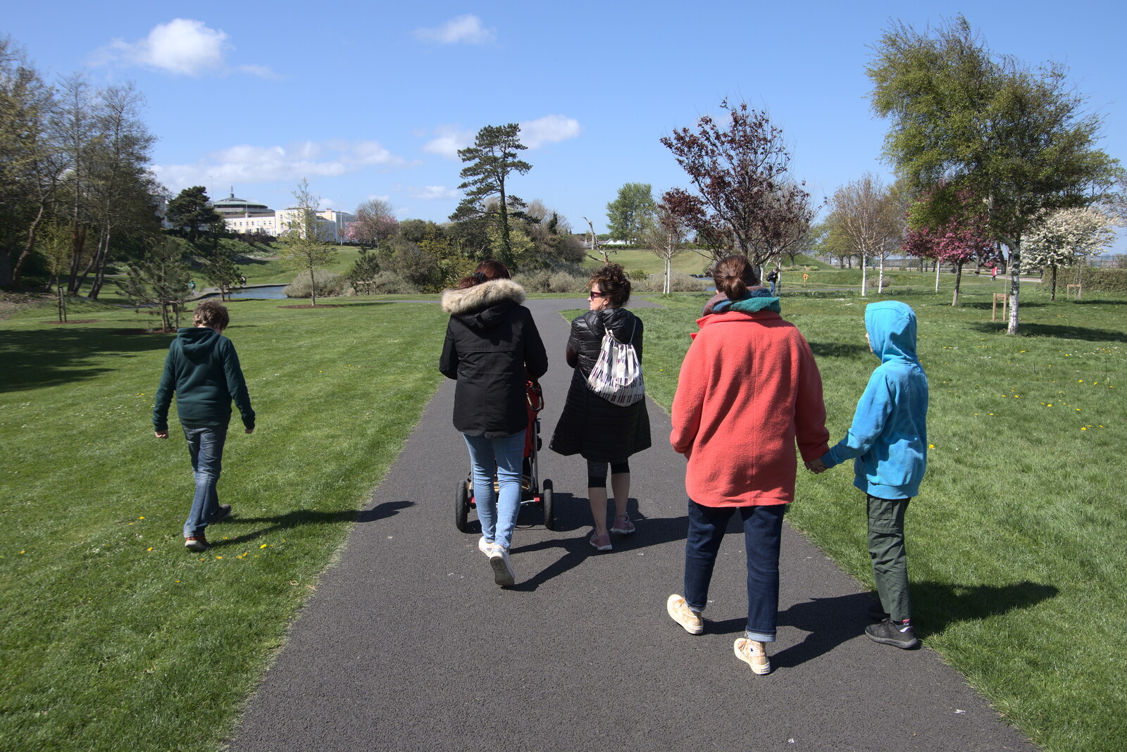 Blackrock North and South, Louth and County Dublin, Ireland - 23rd April 2022: We walk around the park