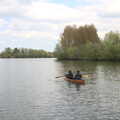 Fred and Isobel head out onto the lake, The Canoe's First Outing, Weybread Lake, Harleston - 1st May 2022