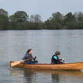 Isobel and Fred paddle around, The Canoe's First Outing, Weybread Lake, Harleston - 1st May 2022