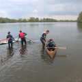 Fred goes out for another paddle, The Canoe's First Outing, Weybread Lake, Harleston - 1st May 2022