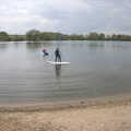 Harry watches some windsurfing, The Canoe's First Outing, Weybread Lake, Harleston - 1st May 2022