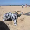 Harry digs a hole in the sand, On the Beach at Sea Palling, Norfolk - 8th May 2022