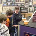 Fred feeds the ticket-eating machine, On the Beach at Sea Palling, Norfolk - 8th May 2022