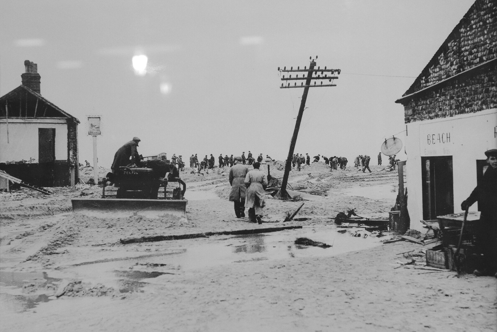 The café has some old photos of the 1953 floods from On the Beach at Sea Palling, Norfolk - 8th May 2022