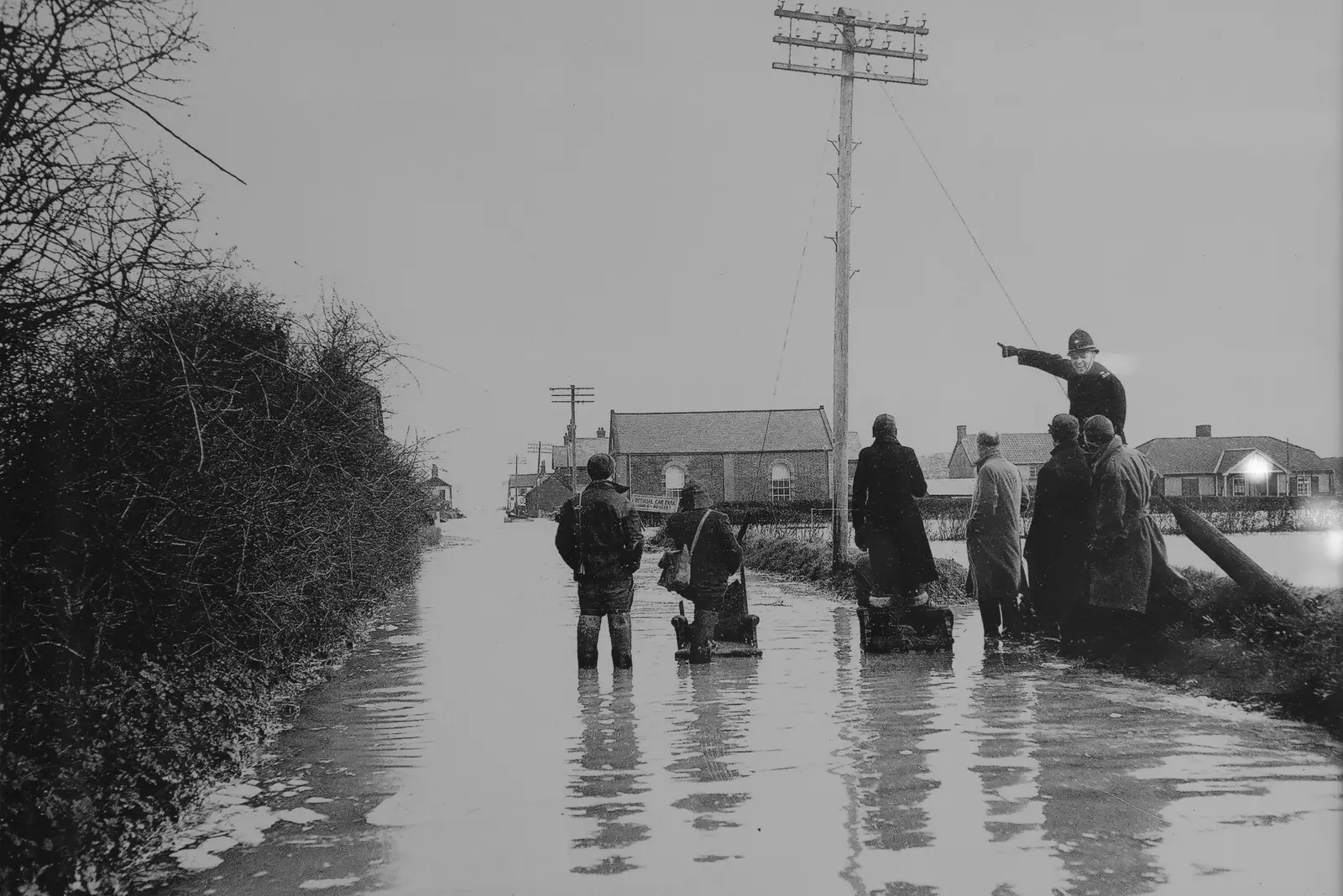 A flooded Sea Palling in 1953, from On the Beach at Sea Palling, Norfolk - 8th May 2022