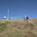 Fred lobs fun snaps off the hill, On the Beach at Sea Palling, Norfolk - 8th May 2022