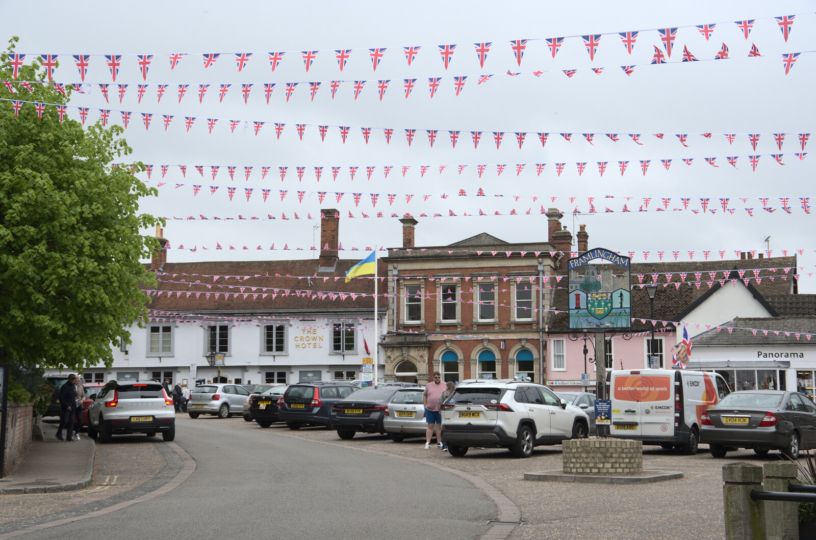Framlingham's got the jubilee bunting out from On the Beach at Sea Palling, Norfolk - 8th May 2022