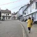 Isobel walks by the Crown Hotel, On the Beach at Sea Palling, Norfolk - 8th May 2022