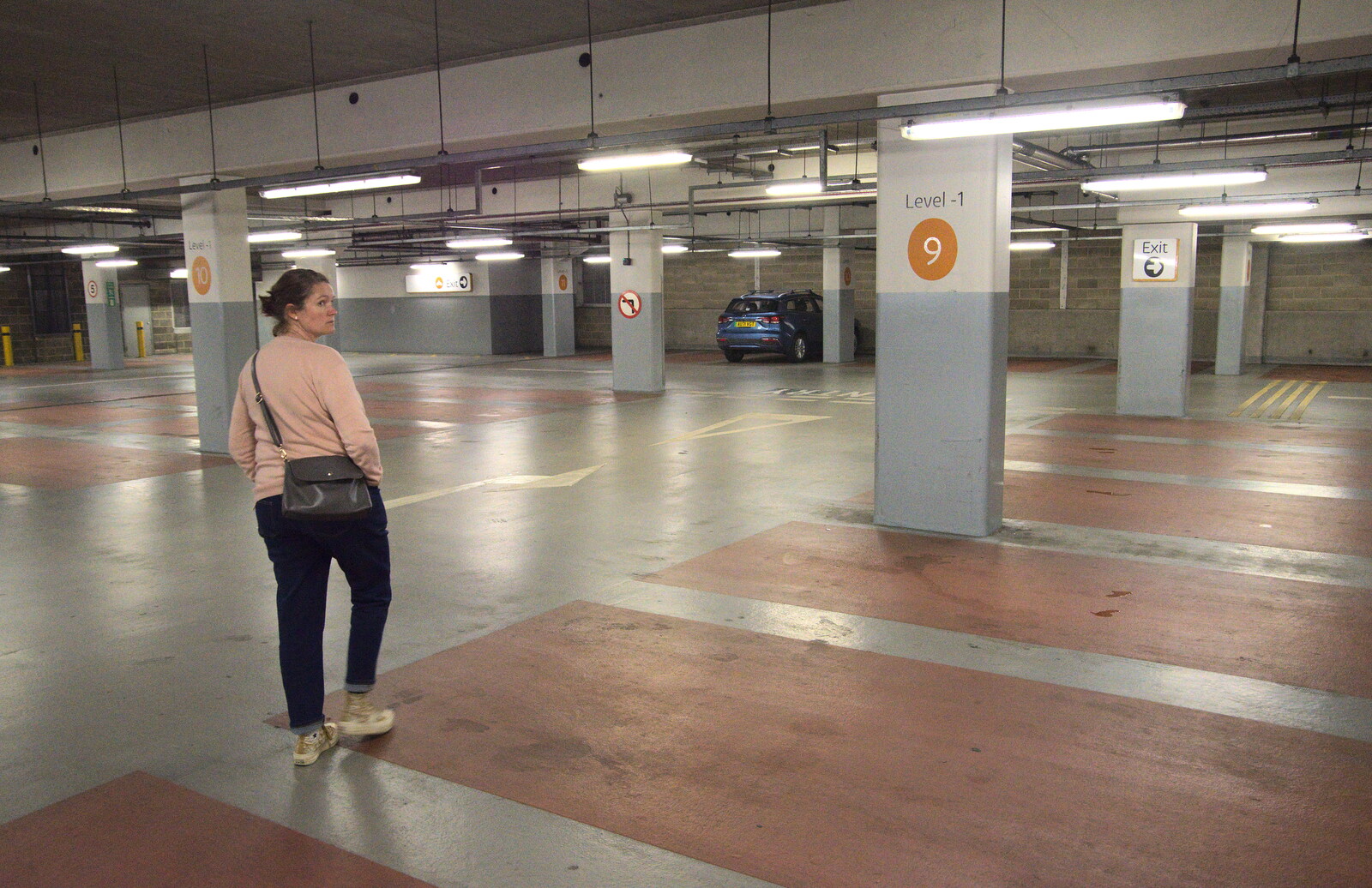 Isobel in the Chapelfield underground car park from The BSCC at Burston and The Legend of Swallow Aquatics, East Harling, Norfolk - 15th May 2022