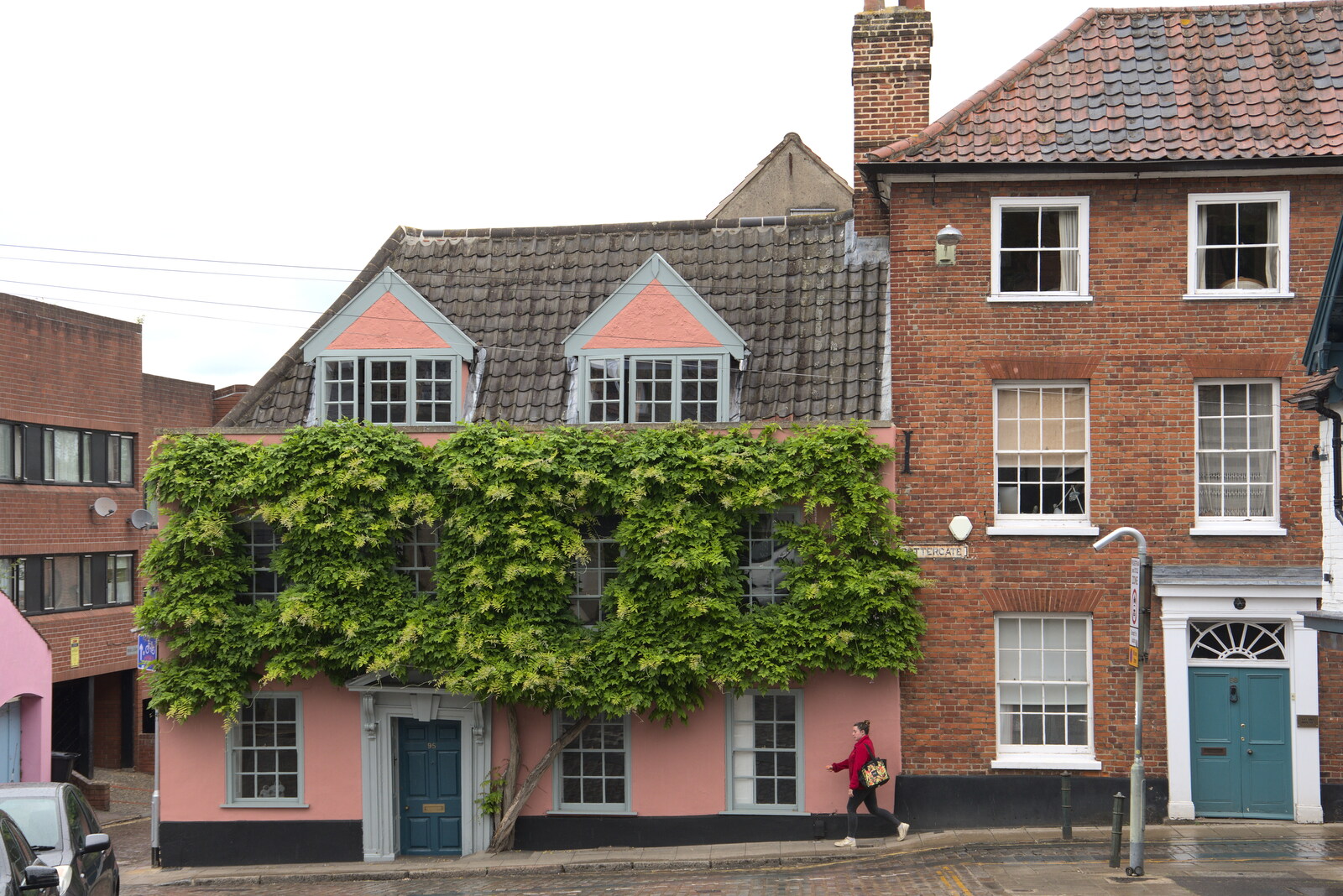 A Wisteria house on Pottergate from Discovering the Hidden City: Norwich, Norfolk - 23rd May 2022