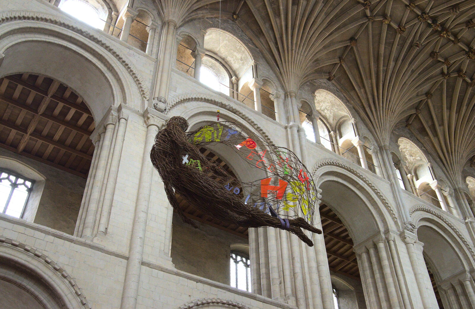 Wicker art in Norwich Cathedral from Discovering the Hidden City: Norwich, Norfolk - 23rd May 2022
