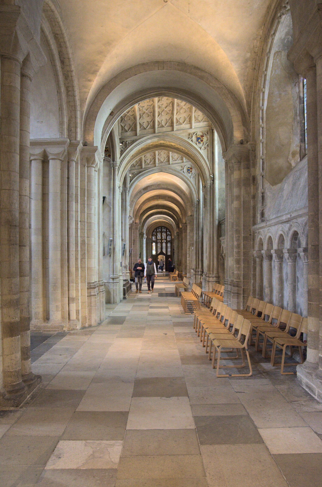Alongside the nave in Norwich Cathedral from Discovering the Hidden City: Norwich, Norfolk - 23rd May 2022