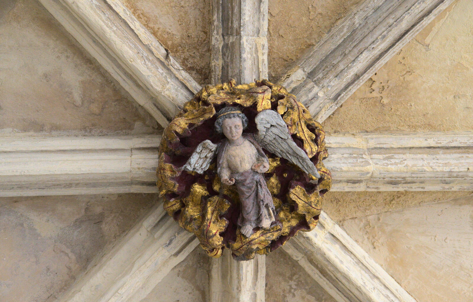 An angel surrounded by gilded leaves from Discovering the Hidden City: Norwich, Norfolk - 23rd May 2022