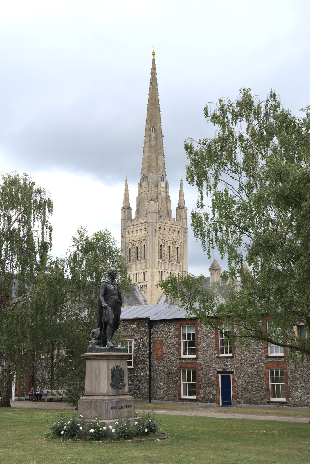 A nice view of the Catherdral spire from Discovering the Hidden City: Norwich, Norfolk - 23rd May 2022