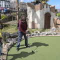 2022 Fred lines up at crazy golf