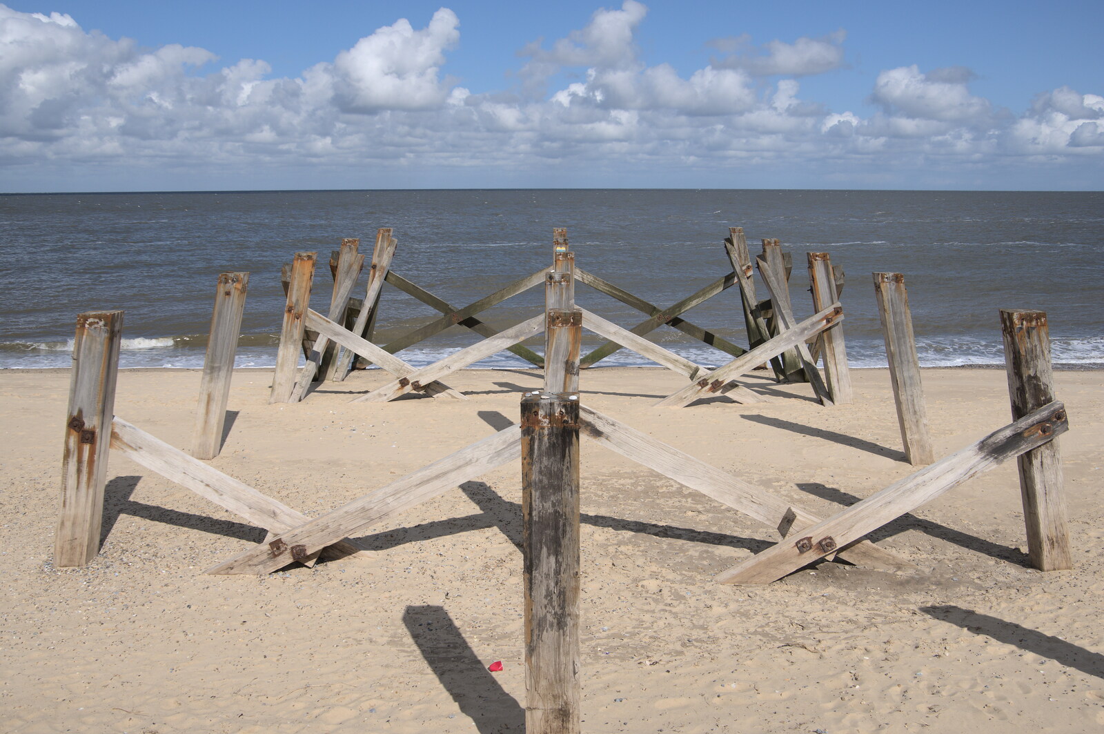The remains of an old pier from Faded Seaside Glamour: A Weekend in Great Yarmouth, Norfolk - 29th May 2022