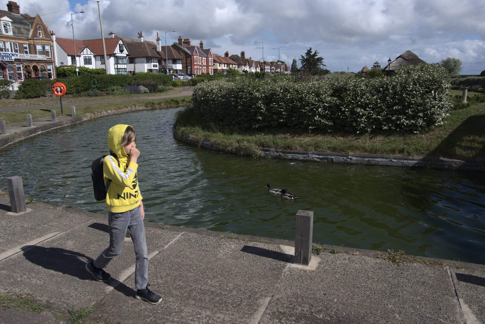 Harry roams around in the Venetian Waterways from Faded Seaside Glamour: A Weekend in Great Yarmouth, Norfolk - 29th May 2022