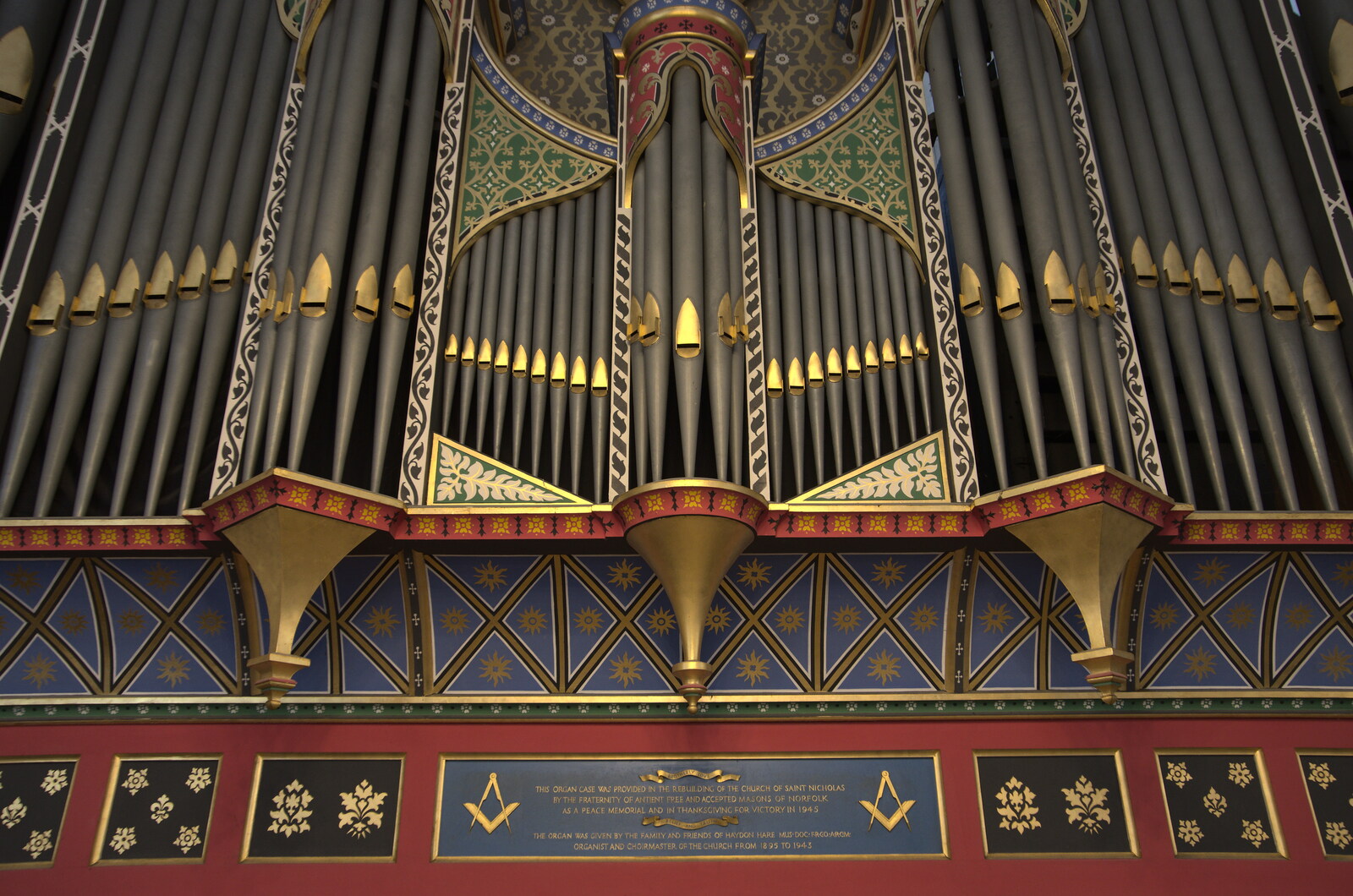 The 1876 William Hill organ from Faded Seaside Glamour: A Weekend in Great Yarmouth, Norfolk - 29th May 2022