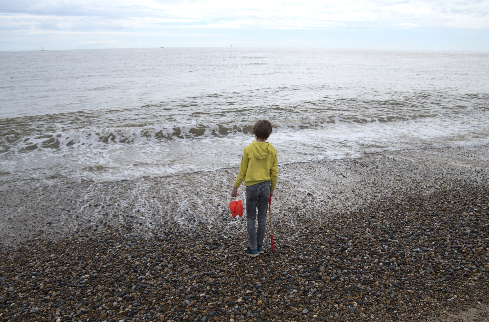 Harry faces up to the sea from Faded Seaside Glamour: A Weekend in Great Yarmouth, Norfolk - 29th May 2022