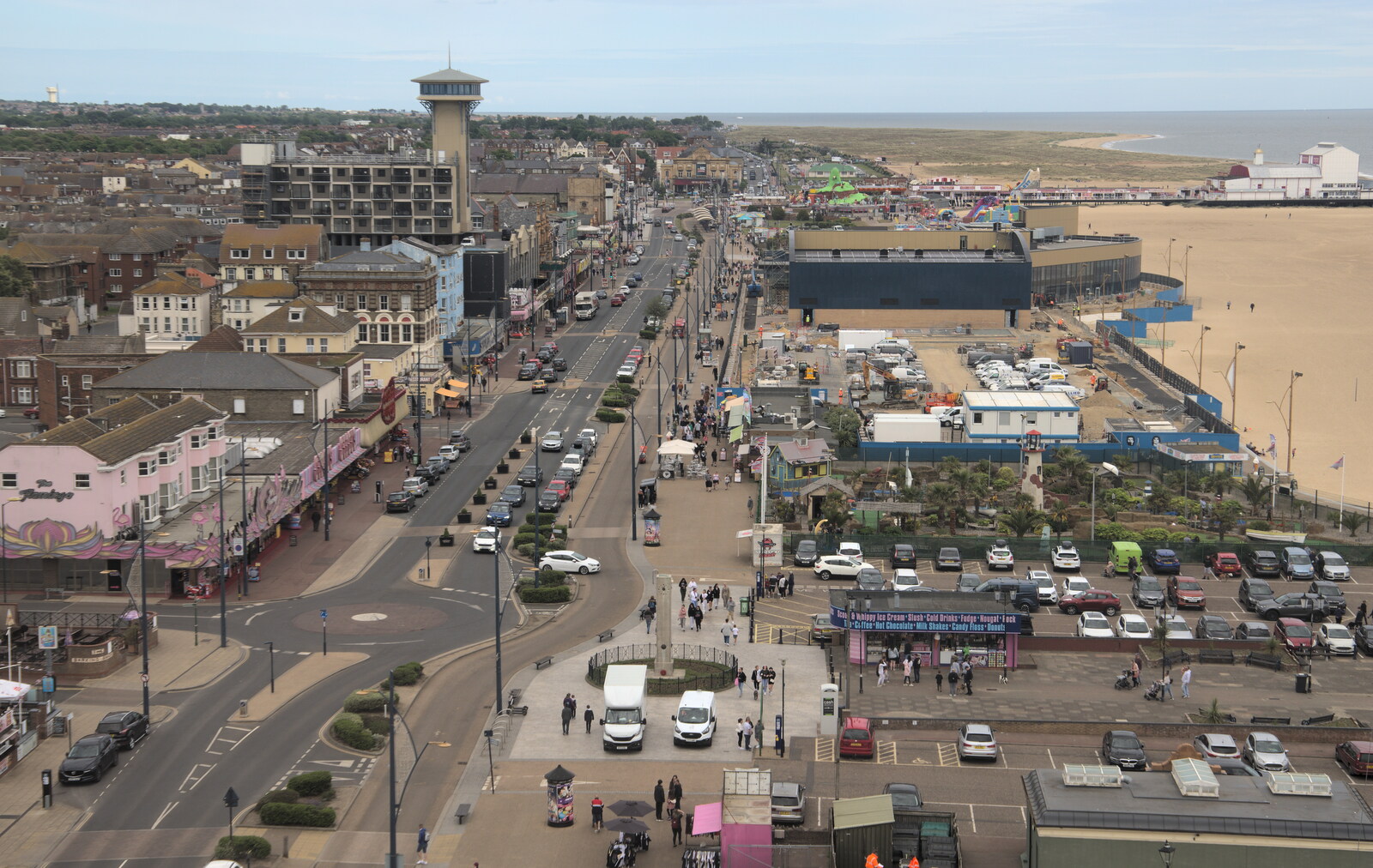 Looking up 'the strip' from the air from Faded Seaside Glamour: A Weekend in Great Yarmouth, Norfolk - 29th May 2022