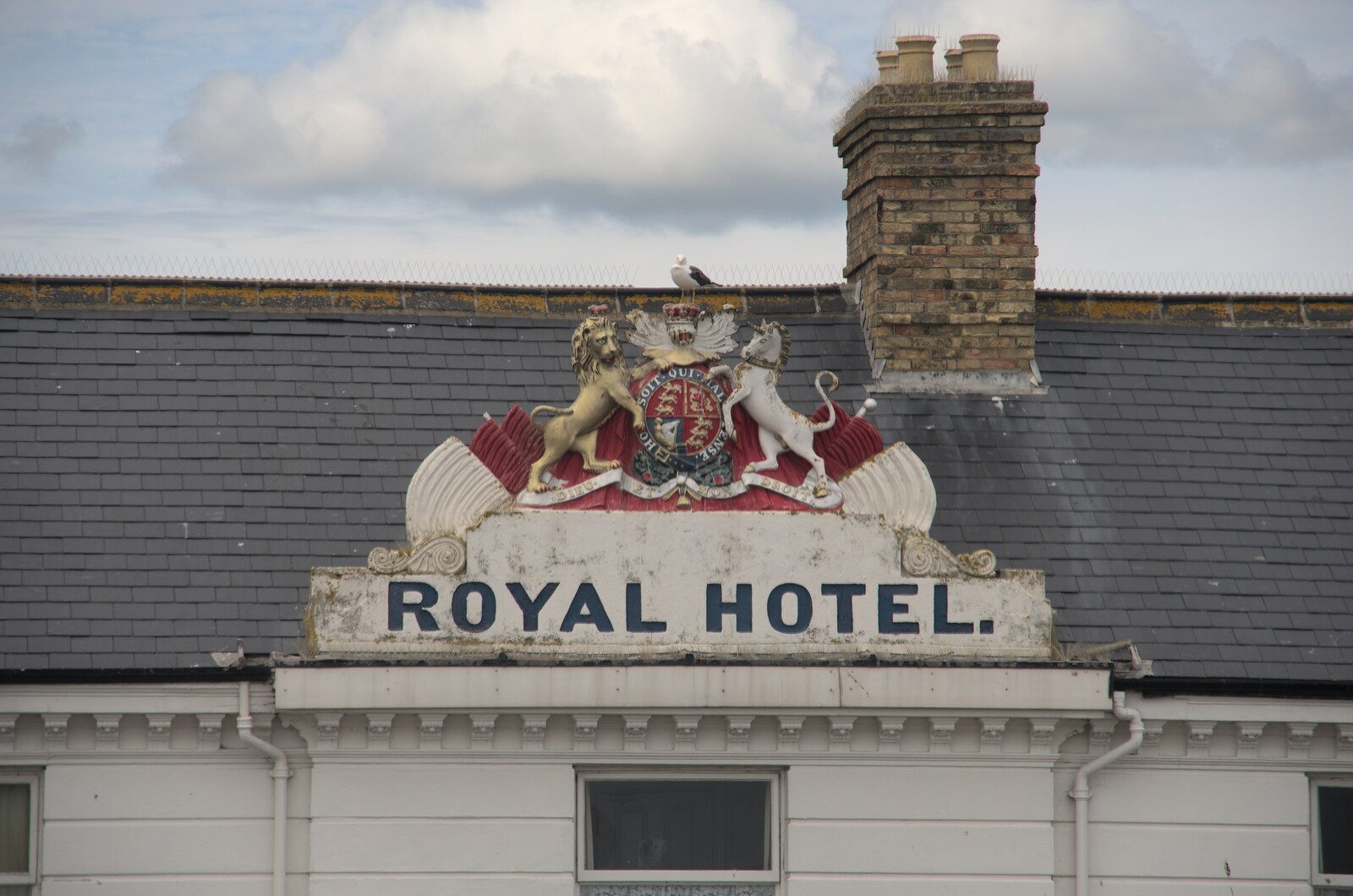 The Royal Hotel's crest from Faded Seaside Glamour: A Weekend in Great Yarmouth, Norfolk - 29th May 2022