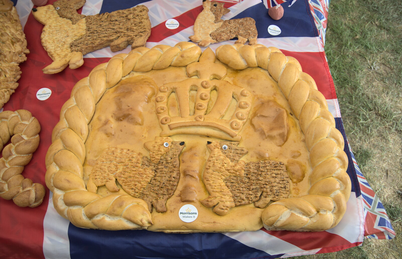 The Suffolk Show, Trinity Park, Ipswich - 1st June 2022: The Morissons stand has a Jubilee bread product