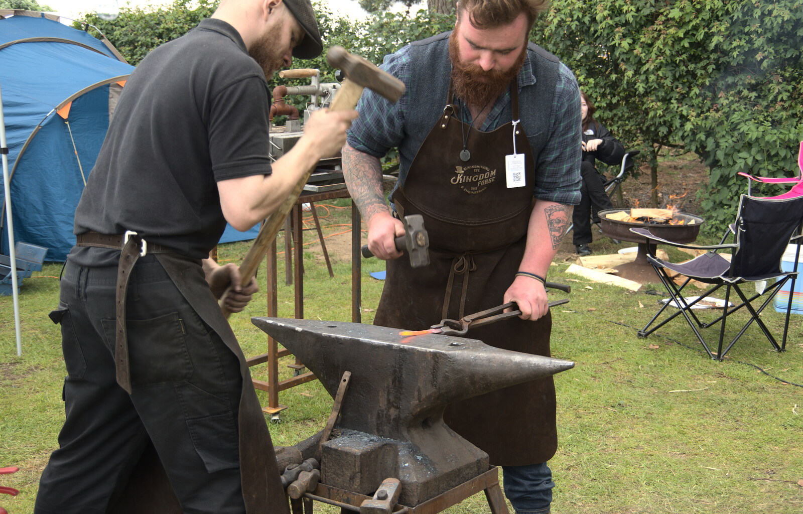 The Suffolk Show, Trinity Park, Ipswich - 1st June 2022: There's an interesting blacksmithing display