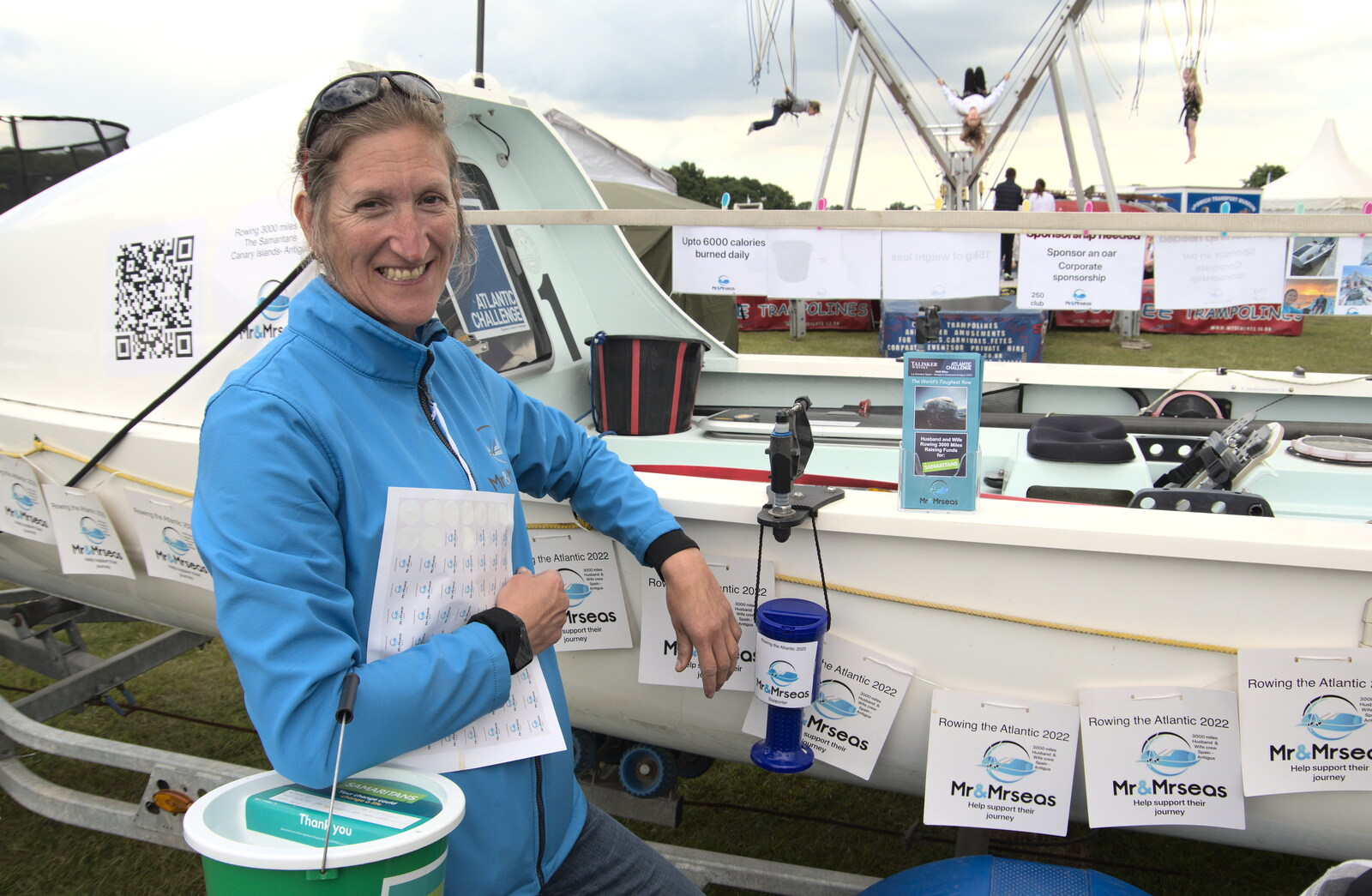 The Suffolk Show, Trinity Park, Ipswich - 1st June 2022: One half of the team rowing the Atlantic Ocean