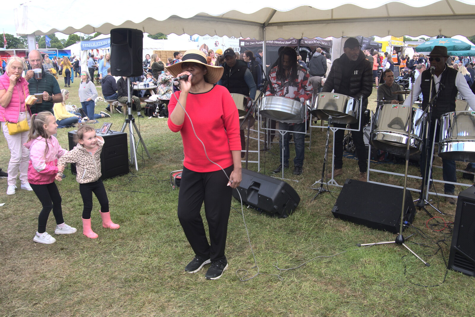 The Suffolk Show, Trinity Park, Ipswich - 1st June 2022: A steel drum band has been playing for hours