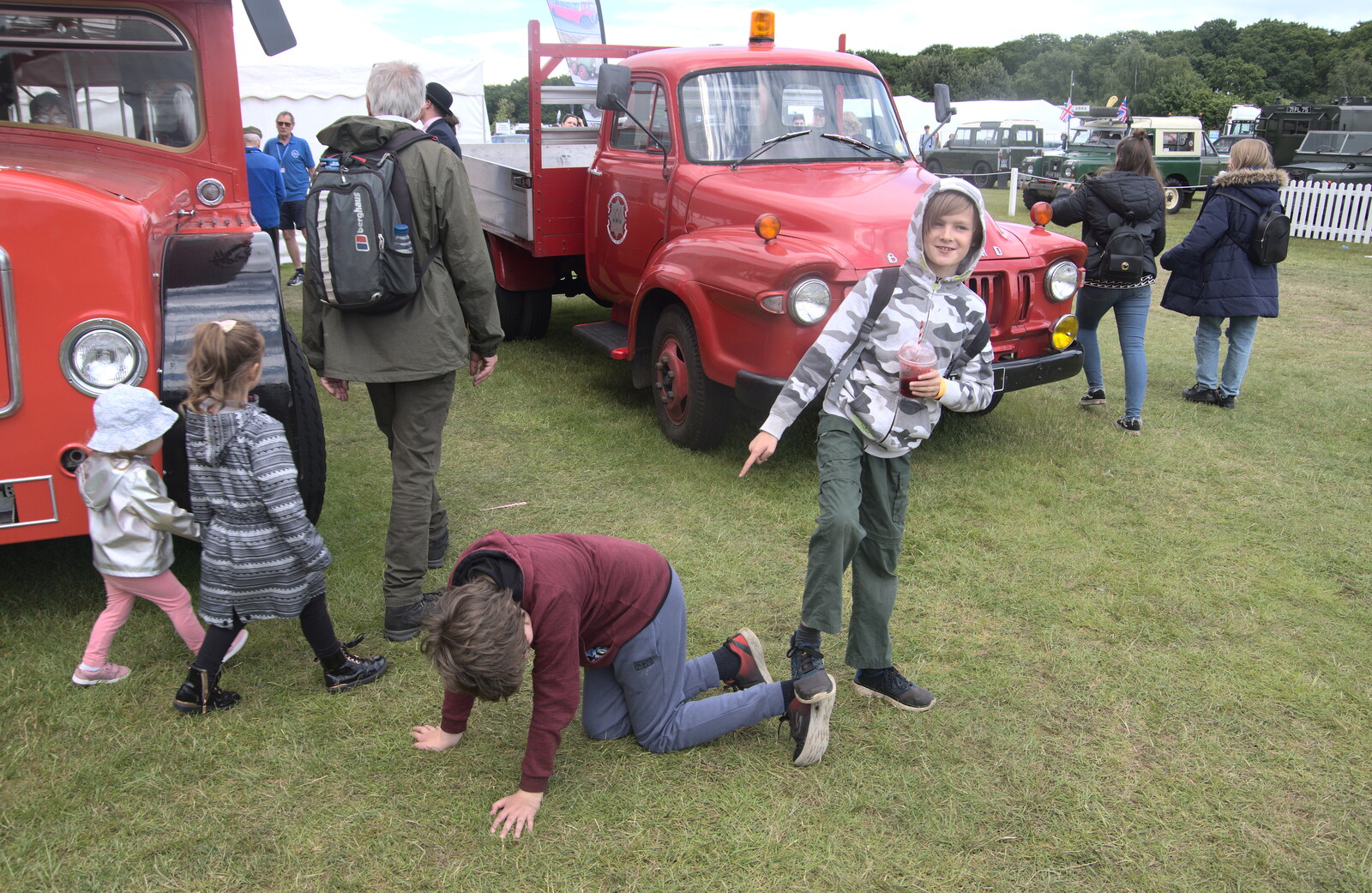 The Suffolk Show, Trinity Park, Ipswich - 1st June 2022: Harry's got Fred pinned to the ground