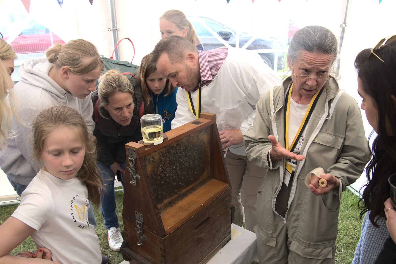 The Suffolk Show, Trinity Park, Ipswich - 1st June 2022: There's a bee demonstration 