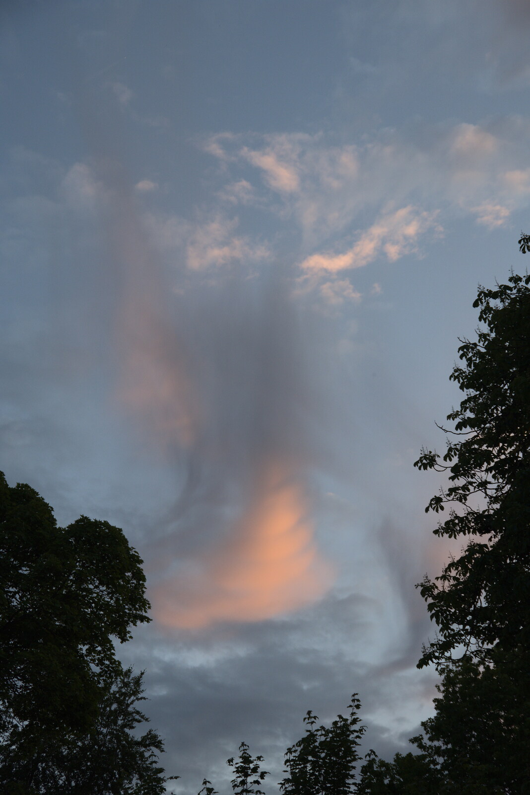 There's some cool wispy cloud from The Lighting of the Jubilee Beacon, Eye, Suffolk - 2nd June 2022