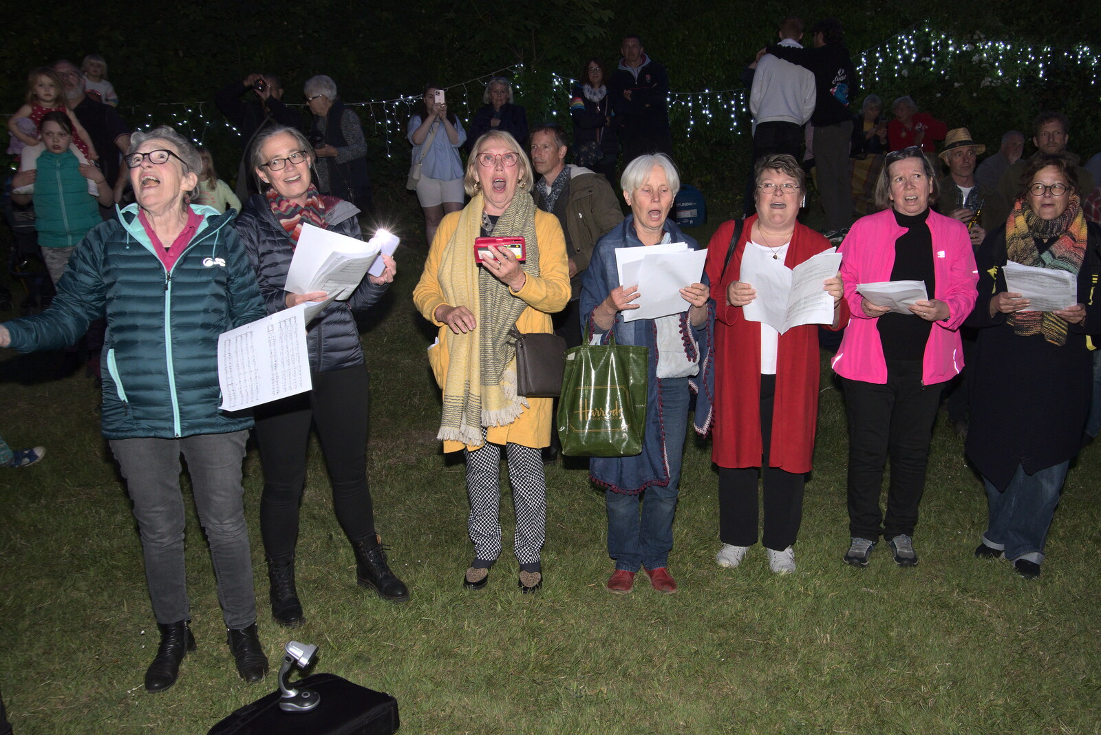 The Eye Bach Choir does some singing from The Lighting of the Jubilee Beacon, Eye, Suffolk - 2nd June 2022