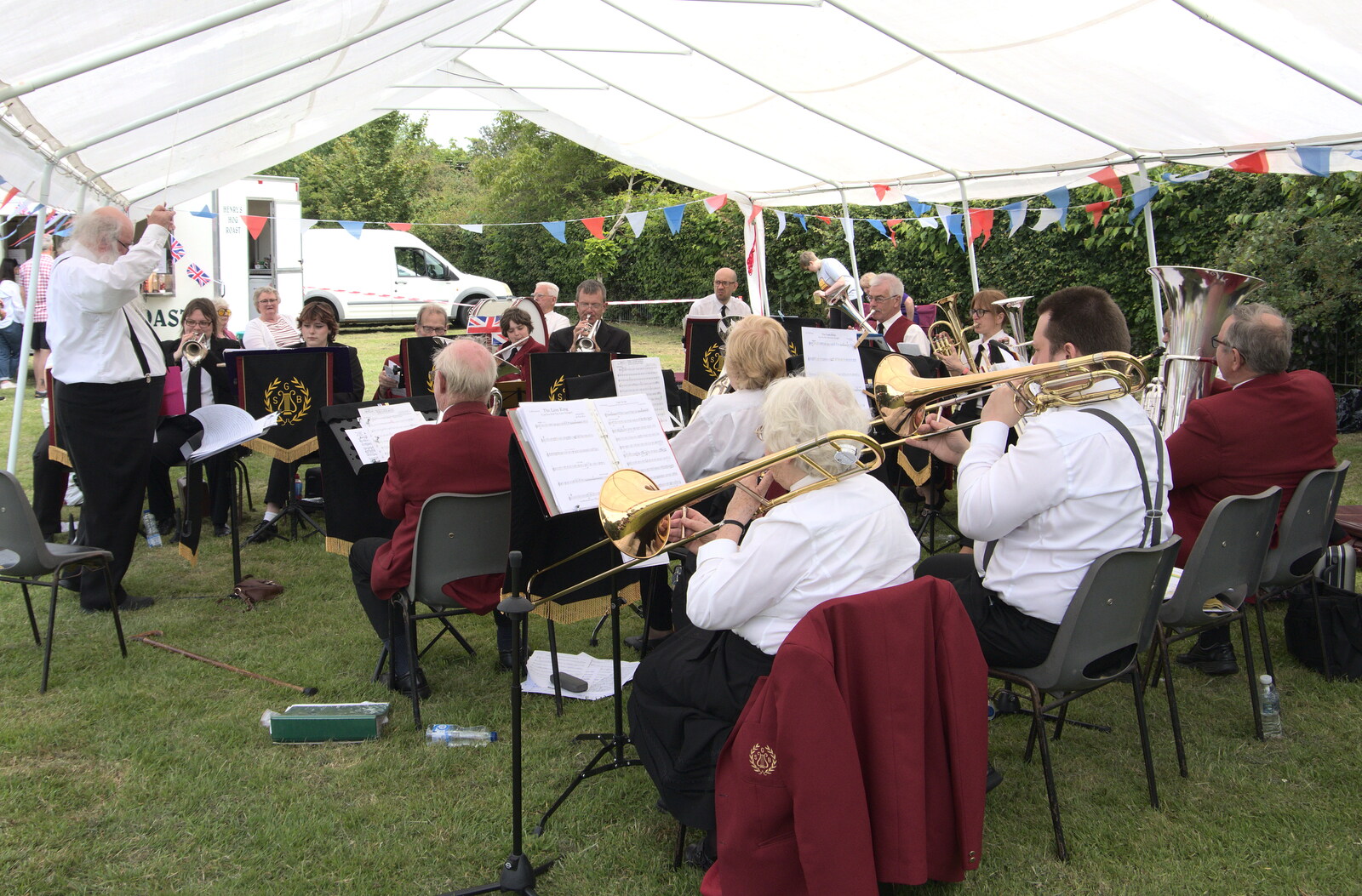 Isobel gets some photos of the band in action from The Gislingham Silver Band at Barningham, Suffolk - 3rd June 2022