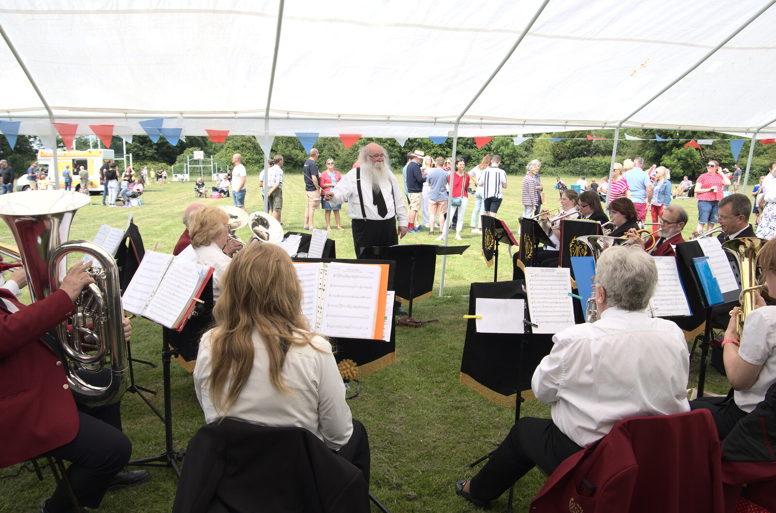 Adrian conducts from The Gislingham Silver Band at Barningham, Suffolk - 3rd June 2022
