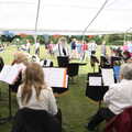 The Gislingham Silver Band at Barningham, Suffolk - 3rd June 2022, Adrian conducts