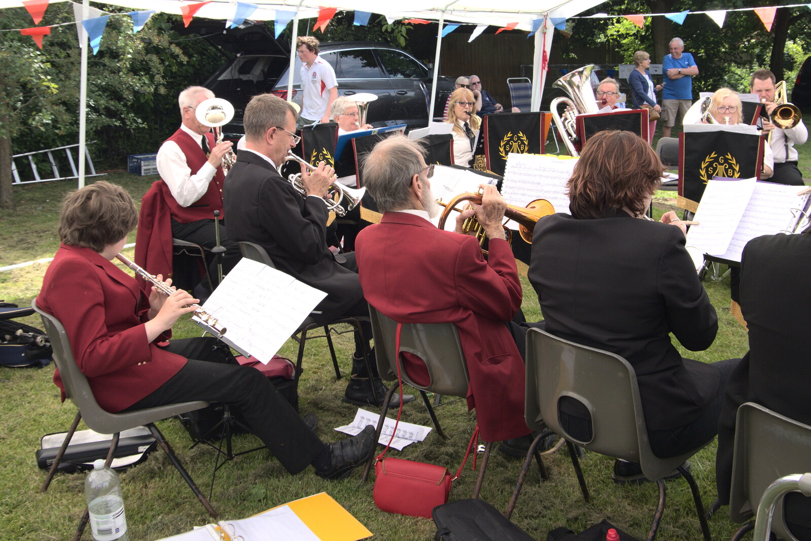 Nosher on cornet from The Gislingham Silver Band at Barningham, Suffolk - 3rd June 2022