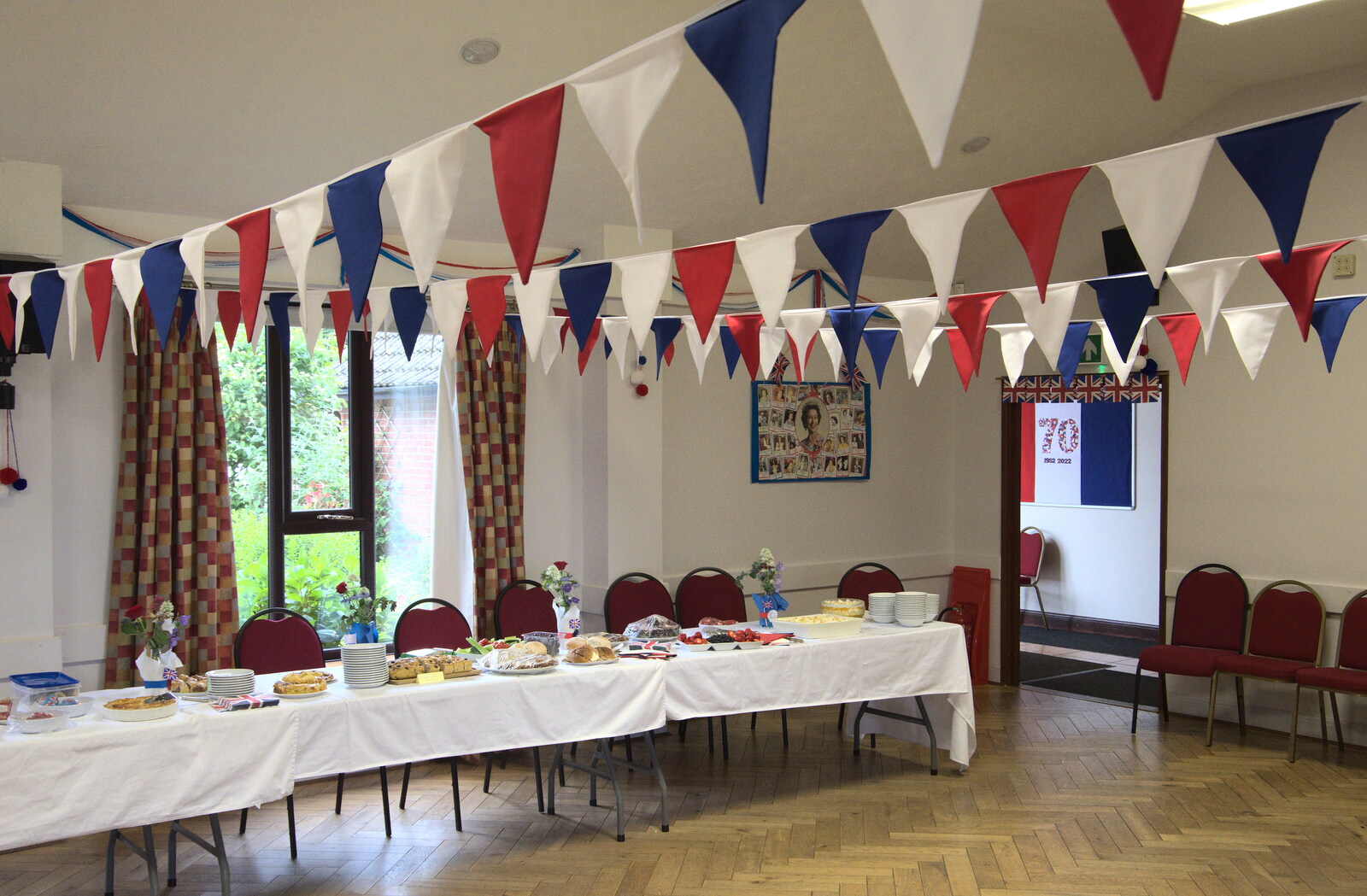 Platinum Jubilee Sunday in Palgrave, Brome and Coney Weston - 5th June 2022: Cakes and trifles are out in the hall