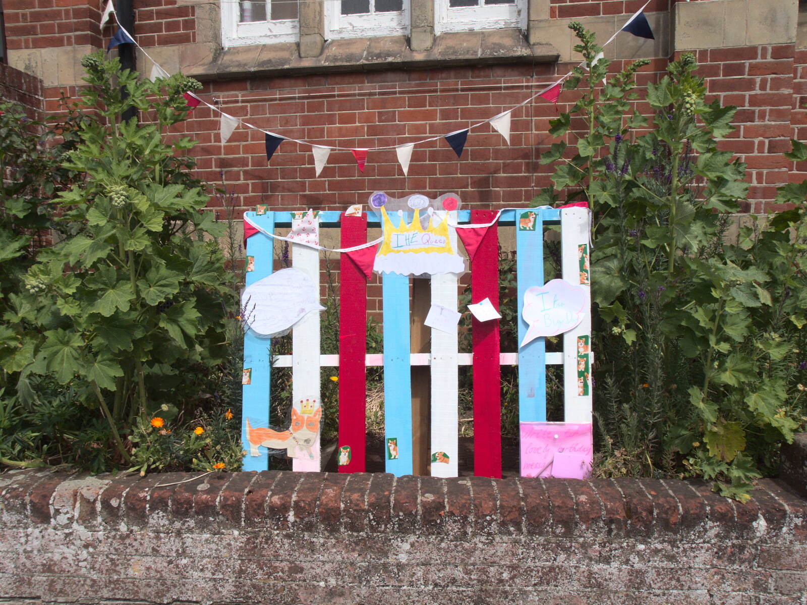 A Bike Ride Miscellany, Brome to Cotton, Suffolk - 6th June 2022: A Jubilee pallet outside the primary school