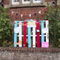 A Jubilee pallet outside the primary school, A Bike Ride Miscellany, Brome to Cotton, Suffolk - 6th June 2022