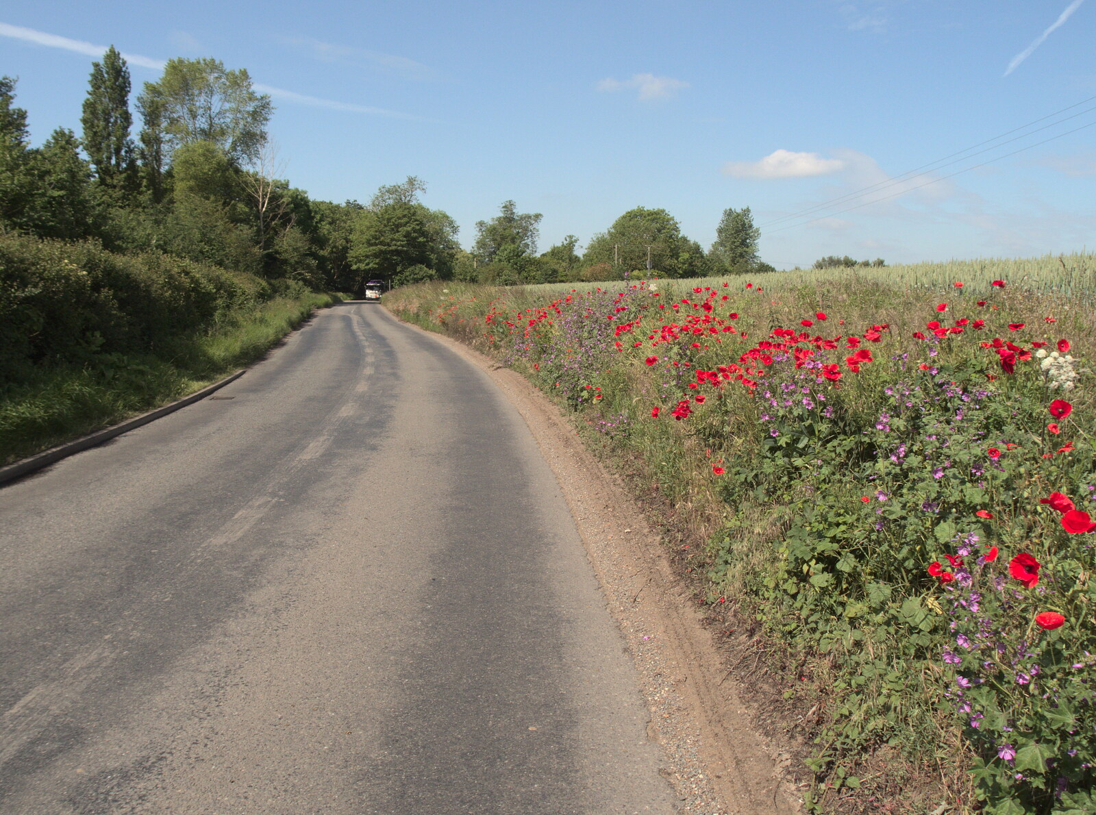 A Bike Ride Miscellany, Brome to Cotton, Suffolk - 6th June 2022: The road from Wickham Skeith